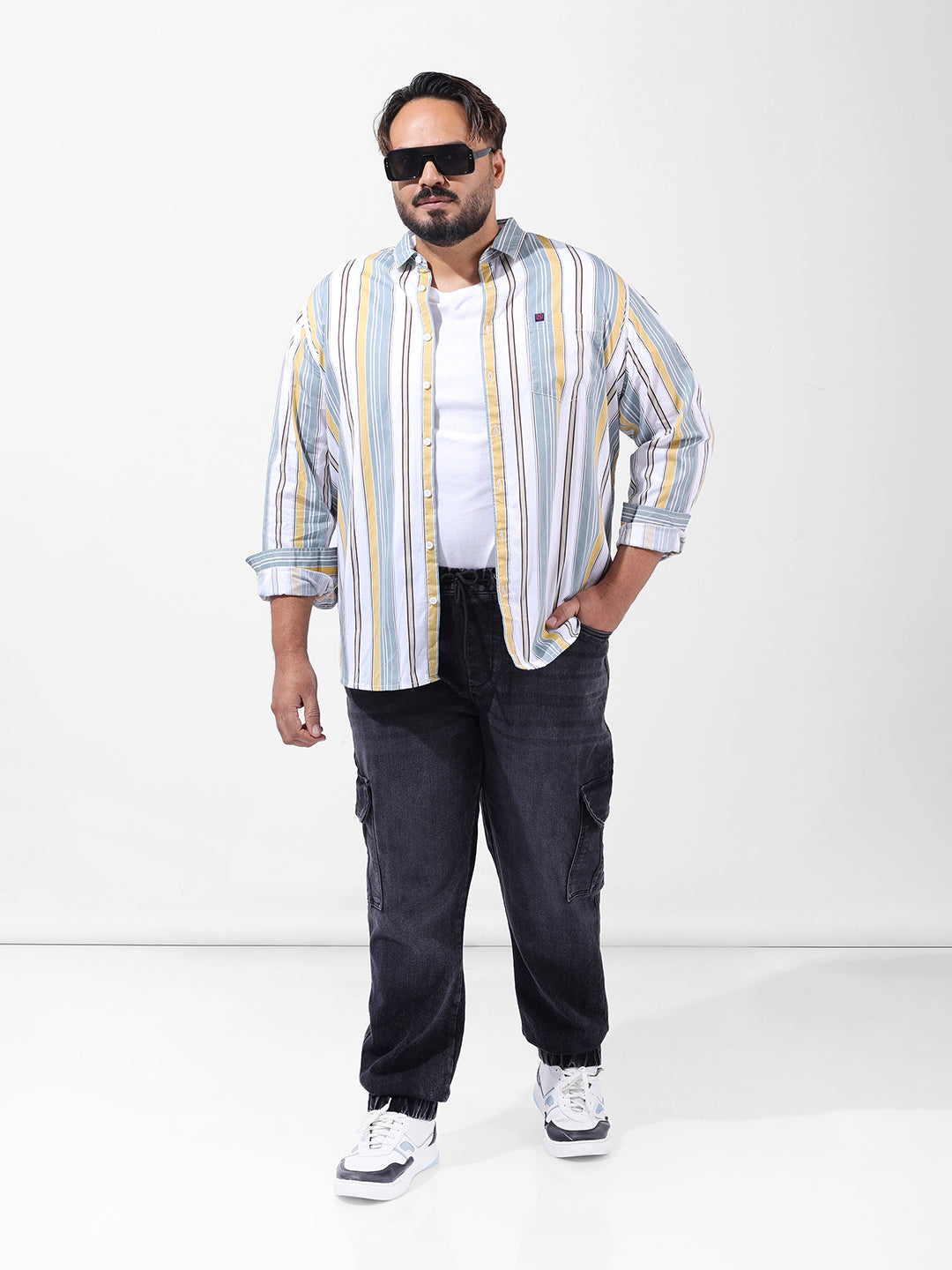 Men's Multicolor Regular Fit Striped Casual Shirt