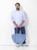 Men's Blue Regular Fit Striped Casual Shirt
