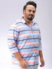 Men's Plus Size Horizontal Striped Casual Shirt