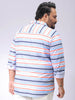 Men's Plus Size Horizontal Striped Casual Shirt