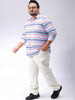Men's Plus Size Horizontal Striped Casual Shirt