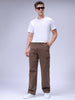 Men's Khaki Relaxed Fit Utility Cargo