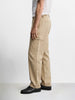 Men's Cream Relaxed Fit Striped Utility Cargos