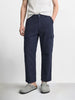 Men's Navy Blue Relaxed Fit Graphic Printed Utility Cargos