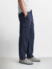 Men's Navy Blue Relaxed Fit Graphic Printed Utility Cargos