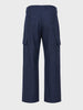 Men's Navy Blue Relaxed Fit Graphic Printed Utility Cargos