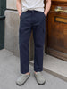 Men's Navy Blue Relaxed Fit Graphic Printed Utility Cargos