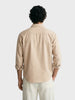 Men's Full Sleeves Relaxed Fit Beige Shirt