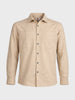 Men's Full Sleeves Relaxed Fit Beige Shirt