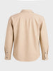 Men's Full Sleeves Relaxed Fit Beige Shirt