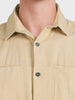 Men's Full Sleeves Relaxed Fit Beige Shirt