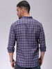 Men's Red Slim Fit Checked Casual Shirt