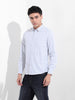Men's Blue Slim Fit Checked Casual Shirt