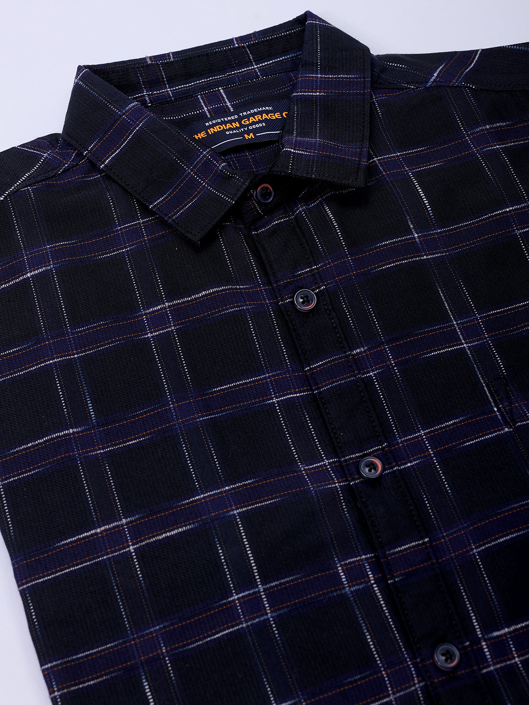 Men's Purple Slim Fit Checked Casual Shirt