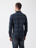 Men's Blue Slim Fit Checkered Casual Shirt