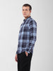 Men's Blue Slim Fit Checkered Casual Shirt
