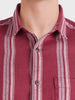 Men's Full Sleeves Slim Fit Maroon Shirt
