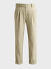 Men's Green Relaxed Fit Solid Casual Trousers