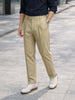 Men's Green Relaxed Fit Solid Casual Trousers