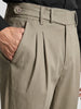 Men's Green Relaxed Fit Solid Casual Trousers