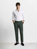 Men's Green Relaxed Fit Solid Casual Trousers