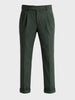 Men's Green Relaxed Fit Solid Casual Trousers