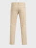 Men's Beige Regular Fit Solid Casual Chinos