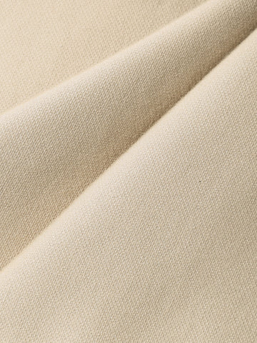 Men's Beige Regular Fit Solid Casual Chinos