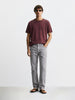 Men's Grey Regular Fit Solid Casual Chinos