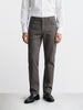 Men's Grey Regular Fit Solid Casual Chinos