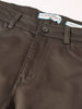 Men's Brown Regular Fit Solid Casual Chinos
