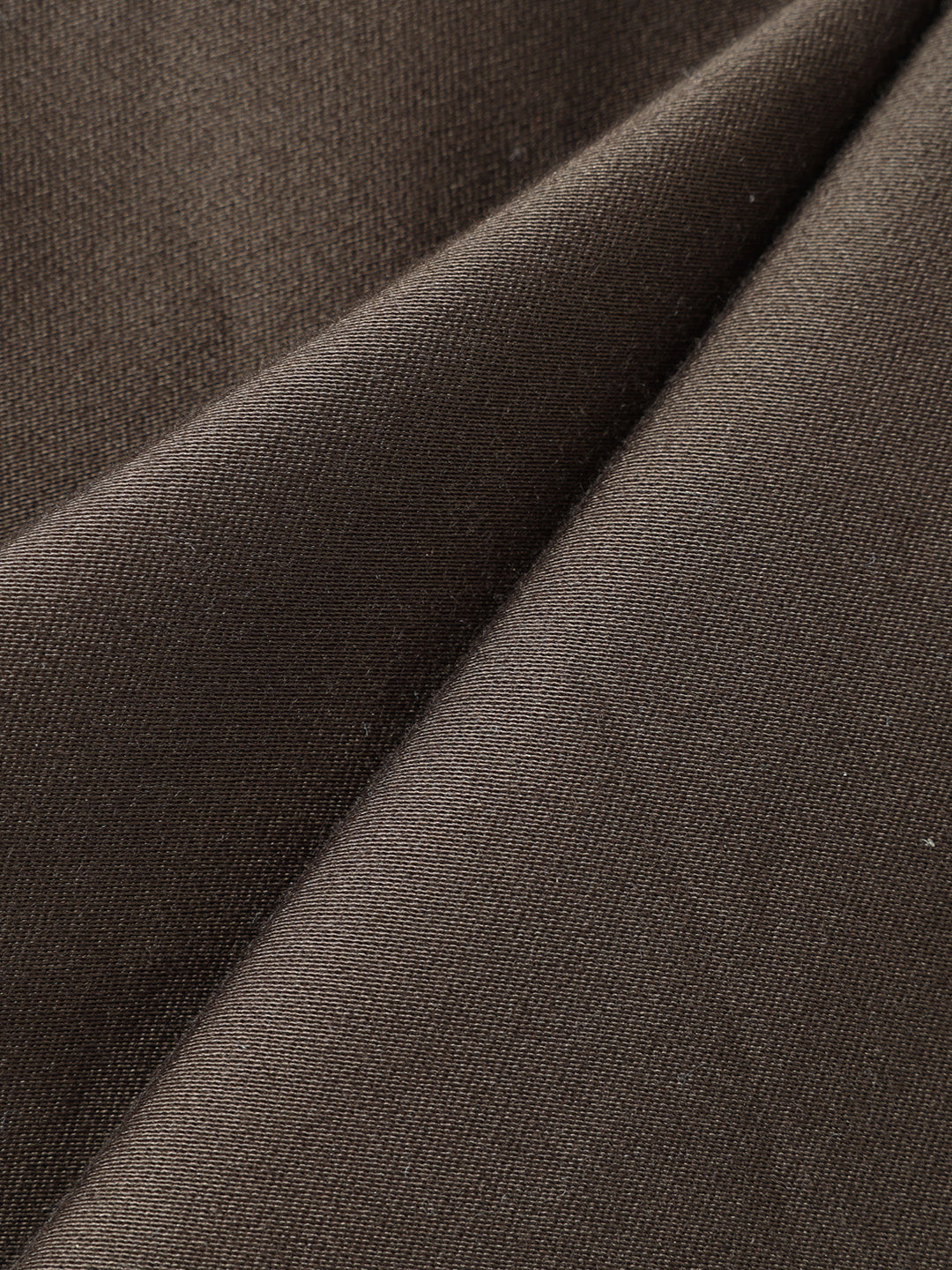 Men's Brown Regular Fit Solid Casual Chinos