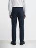 Men's Blue Regular Fit Solid Casual Chinos