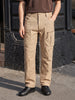 Men's Khaki Relaxed Fit Solid Casual Cargo