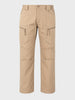 Men's Khaki Relaxed Fit Solid Casual Cargo