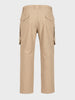 Men's Khaki Relaxed Fit Solid Casual Cargo