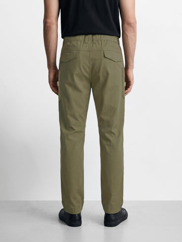 Men's Green Regular Fit Solid Casual Cargo