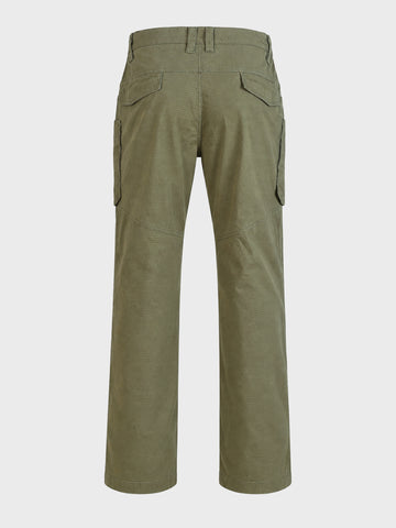 Men's Green Regular Fit Solid Casual Cargo