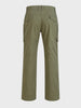 Men's Green Regular Fit Solid Casual Cargo