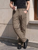 Men's Grey Regular Fit Solid Casual Cargo