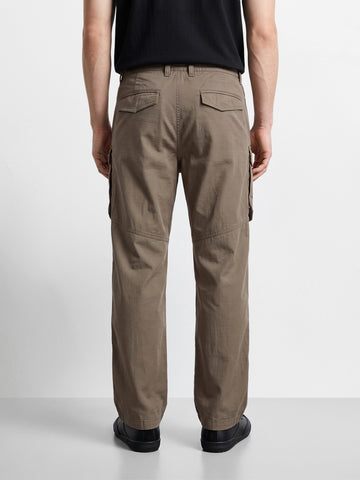 Men's Grey Regular Fit Solid Casual Cargo