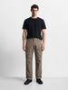 Men's Grey Regular Fit Solid Casual Cargo