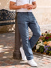 Men's Grey Regular Fit Solid Casual Cargo