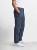 Men's Grey Regular Fit Solid Casual Cargo