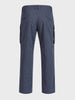 Men's Grey Regular Fit Solid Casual Cargo