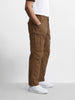 Men's Brown Regular Fit Solid Casual Cargo
