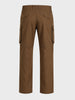 Men's Brown Regular Fit Solid Casual Cargo