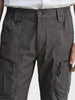 Men's Grey Regular Fit Solid Casual Cargo