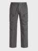 Men's Grey Regular Fit Solid Casual Cargo