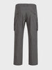 Men's Grey Regular Fit Solid Casual Cargo